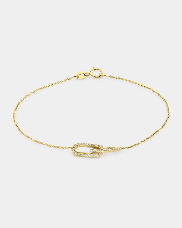 One-Sided Pave Linked Bracelet